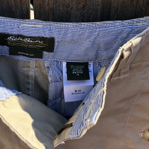 Eddie Bauer Mercer Fit Preppy Button Pocket Shorts Size 4 Petite - Picture 4 of 5